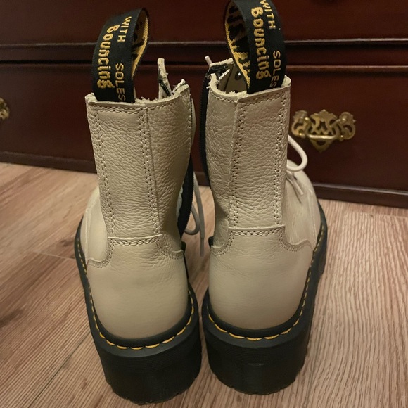 Dr. Martens Shoes - Dr. Martens Cream Combat Boots